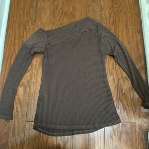 Michael Lauren Olive Ribbed Top